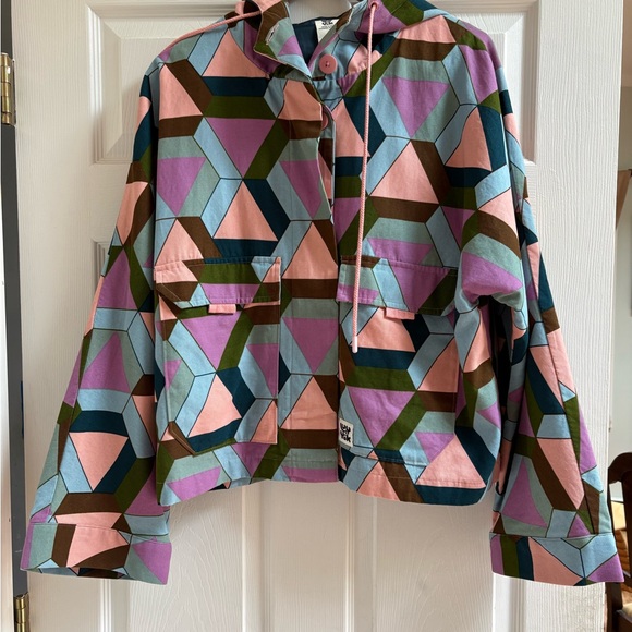 Lucy & Yak Jackets & Blazers - Lucy & Yak Multicolor Geometric Jacket